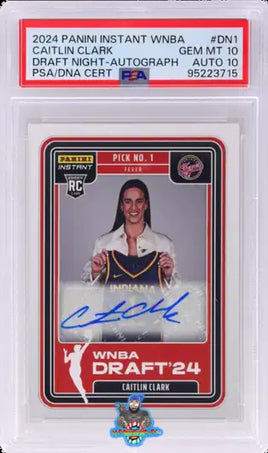 2024 Panini Instant WNBA Draft Night Autograph Caitlin Clark #DN1 56 of 99 PSA 10 Auto 10 95223715