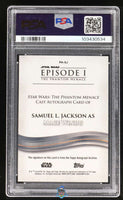 2024 Samuel L Jackson PSA 9 Topps Phantom Menace S/E Cast Auto #PASJ