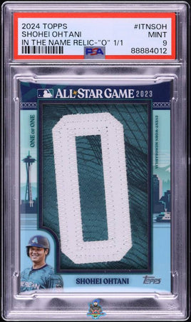 2024 Shohei Ohtani PSA 9 Topps In The Name Relic "O" #ITNSOH 1/1