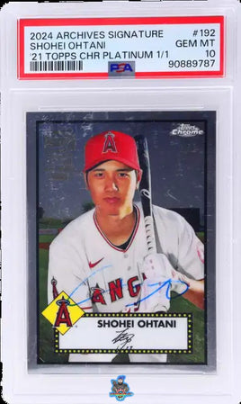 2024 Shohei Ohtani PSA 10 Topps Arch Sig 2021 Topps Chrome Platinum Auto 1/1