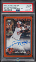 2024 Chrome Jackson Holliday Auto Orange Refractor /25 PSA 10