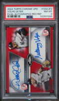 2024 A Volpe D Jeter PSA 8 Topps Chrome Update Dual Auto Red Refractor 5/5