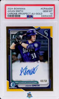 2024 Aidan Smith PSA 10 Bowman Chrome Prospect Auto Gold #CPAASM 48/50