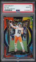 2024 Bo Nix PSA 10 Select Tie Dye Prizm #30 25/25