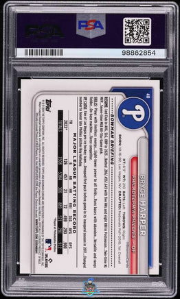 2024 Bryce Harper PSA 10 Bowman Chrome Superfractor #40 1/1