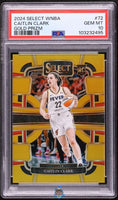 2024 Caitlin Clark PSA 10 Select WNBA Gold Prizm #72 10/10