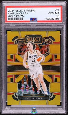 2024 Caitlin Clark PSA 10 Select WNBA Gold Prizm #72 10/10