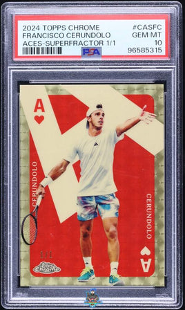 2024 Francisco Cerundolo PSA 10 Topps Chrome Aces Superfractor #CASFC 1/1