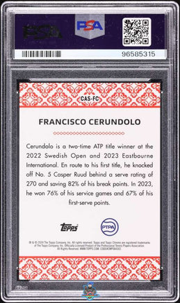 2024 Francisco Cerundolo PSA 10 Topps Chrome Aces Superfractor #CASFC 1/1