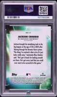 2024 Jackson Chourio PSA 10 Topps Chrome Update Stratospheric Stars Red Ref 3/5