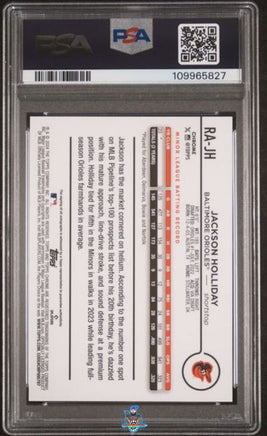2024 Jackson Holliday PSA 10 10 Topps Chrome Update Rookie Auto Purple 263/299