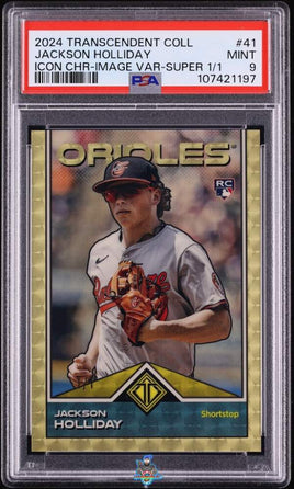 2024 Jackson Holliday PSA 9 Topps Transcendent Icons Rookie Superfractor #41 1/1