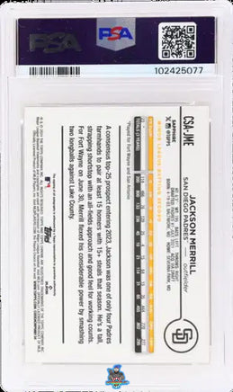 2024 Jackson Merrill PSA 10 10 Topps Sapphire Rookie Auto Orange #CSAJME 24/25