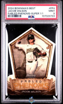 2024 Jacob Wilson PSA 9 Bowmans Best Fabled Phenoms Superfractor #FP4 1/1