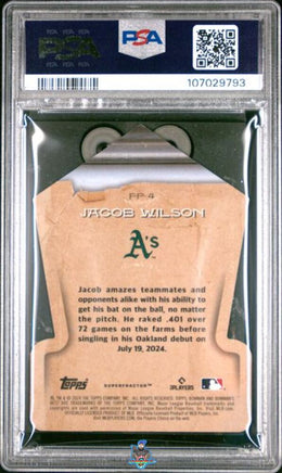 2024 Jacob Wilson PSA 9 Bowmans Best Fabled Phenoms Superfractor #FP4 1/1