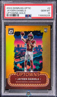 2024 Jayden Daniels PSA 10 Donruss Optic Uptowns Gold Rookie #2 5/10