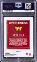 2024 Jayden Daniels PSA 10 Donruss Optic Uptowns White Pandorma Rookie #2 4/25