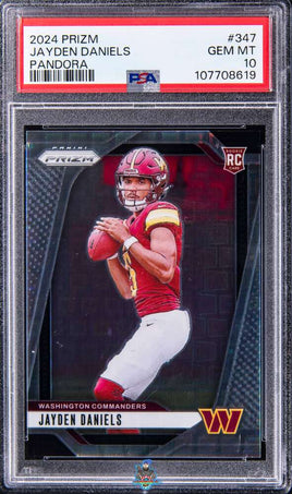 2024 Jayden Daniels PSA 10 Prizm Pandora Rookie #347 29/400