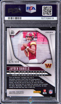 2024 Jayden Daniels PSA 10 Prizm Pandora Rookie #347 29/400
