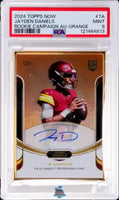 2024 Jayden Daniels PSA 9 Topps Now Rookie Gold Frame Auto Orange #7A 3/25