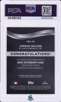 2024 Jordan Walker PSA 10 Topps Chrome Black Auto Red Refractor #CBAJW 3/5