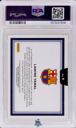 2024 Lamine Yamal PSA 10 Obsidian Black Color Blast Rookie #8
