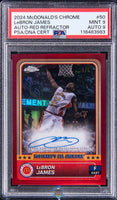 2024 LeBron James PSA 9 9 Topps Chrome McDonalds Auto Red Refractor #50 1/5