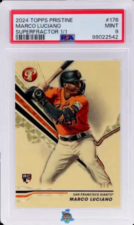 2024 Marco Luciano PSA 9 Topps Pristine Rookie Superfractor #176 1/1