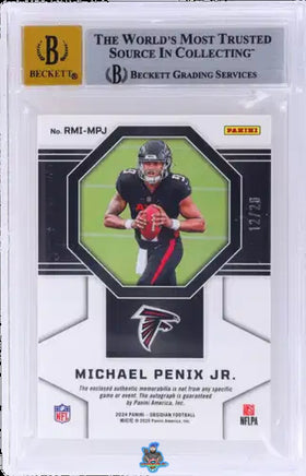 2024 Michael Penix Jr. BGS 9 10 Obsidian Rookie Ink Molten FOTL #RMIMPJ 12/28