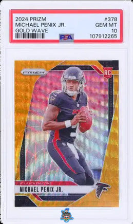 2024 Michael Penix Jr. PSA 10 Prizm Gold Wave Prizm #378 6/10