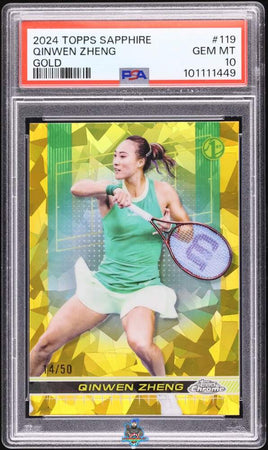 2024 Qinwen Zheng PSA 10 Topps Sapphire Gold #119 14/50