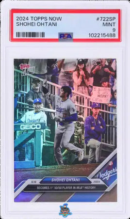 2024 Shohei Ohtani PSA 9 Topps Now Short Print #722SP
