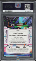 2024 Wyatt Langford PSA 10 10 Topps Chrome Cosmic Rookie Auto Black Eclipse 8/10