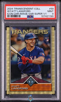 2024 Wyatt Langford PSA 9 Topps Transcendent Icons Rookie Superfractor #59 1/1