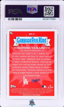 2024 Yoshinobu Yamamoto PSA 10 Bowman Chrome Rookie Garbage Pail Red Ref 4/5