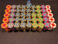 10 Black $100.00 Paulson Classic Top Hat and Cane Authentic Clay Poker Chips