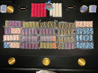 10 Yellow $1,000.00 Paulson Classic Top Hat and Cane Authentic Clay Poker Chips