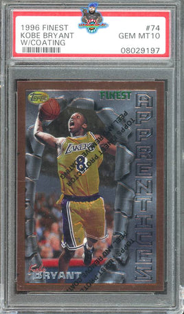 1996 Topps Finest Kobe Bryant With Coating #74 PSA 10 08029197
