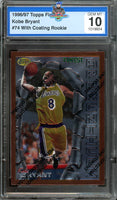 1996 Kobe Bryant AGS 10 Topps Finest Rookie with Coating #74