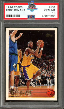 1996 Kobe Bryant PSA 10 Topps #138