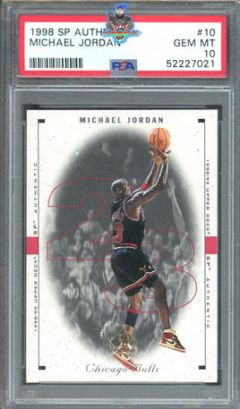 1998 Upper Deck SP Authentic Michael Jordan #10 PSA 10 52227021