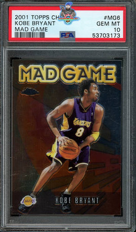 2001 Topps Chrome Kobe Bryant Mad Game #MG6 PSA 10 53703173