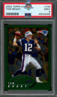 2002 Topps Chrome Tom Brady #100 PSA 9 49534096