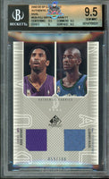 2002 Upper Deck SP Game Used Kobe Bryant Kevin Garnett Authentic Fabrics Dual #KBKG-J 59 of 100 BGS 9.5 0014709531