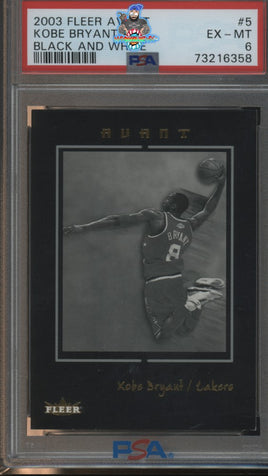 2003 Fleer Avant Kobe Bryant Black and White #5 PSA 6 73216358