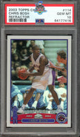 2003 Chris Bosh PSA 10 Topps Chrome Refractor #114