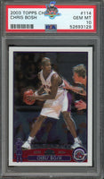 2003 Chris Bosh PSA 10 Topps Chrome #114