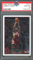 2003 LeBron James BGS Authentic Topps Chrome Luke the Cardist #111