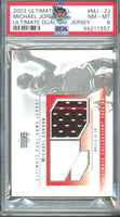 2003 Upper Deck Ultimate Collection Michael Jordan Ultimate Dual Game Jersey #MJ-2J PSA 8 44211557