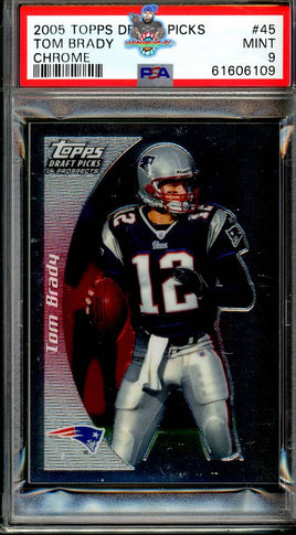 2005 Topps Draft Picks Tom Brady Chrome #45 PSA 9 61606109